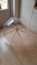 Paraplu transparant met bijenmotief, Sieraden, Tassen en Uiterlijk, Paraplu's, Ophalen of Verzenden, Transparant, Zo goed als nieuw