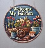 Welcome to My Garden Houten Bordje, Ophalen of Verzenden, Nieuw, Reclamebord
