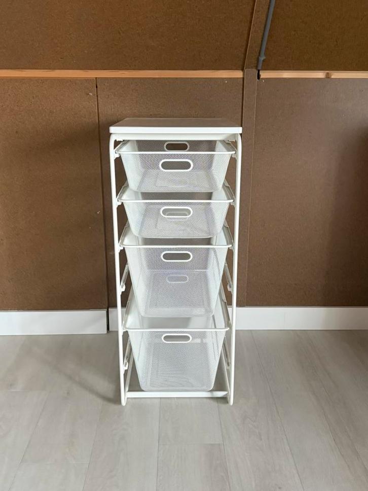 Ikea Algot mesh draadmanden lades, ladekast met plateau, Huis en Inrichting, Kasten | Ladekasten, Zo goed als nieuw, Minder dan 100 cm