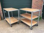 Tafelwagen, stevige kwaliteit, RVS handvat, Ophalen, Gebruikt, Transportkar