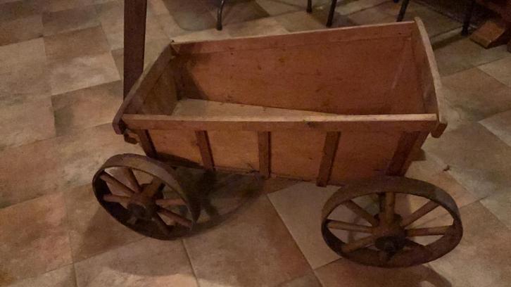 Mooie grote oude ( antieke ) bolderkar, Antiek en Kunst, Curiosa en Brocante, Ophalen