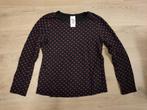 Longsleeve, zwart met roze lippen, maat 134/140, Kinderen en Baby's, Kinderkleding | Maat 134, Meisje, Ophalen of Verzenden, Zo goed als nieuw