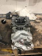 Edelbrock carburateur en manifold chevy small block, Ophalen of Verzenden, Gebruikt