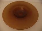 schaal bruin glas A.COPIER, gemerkt CL, Glasfabriek Leerdam, Ophalen of Verzenden