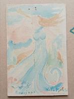 Aquarel jaren 60, Antiek en Kunst, Kunst | Tekeningen en Foto's, Verzenden