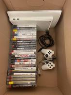 Witte PS3 console + 25 games, Spelcomputers en Games, Met 1 controller, Gebruikt, Ophalen of Verzenden, Super Slim