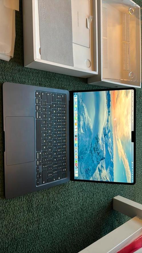 MacBook Air M2 13,6 inch 16gb 512 SSD accu 100%, Computers en Software, Apple Macbooks, Zo goed als nieuw, 13 inch, 4 Ghz of meer