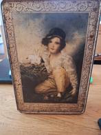 Oud Koekblik met Vintage afbeelding, Ophalen of Verzenden