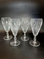4 x champagneglazen loodkristal Thomas Webb, Glas of Glazen, Ophalen of Verzenden, Overige stijlen, Glas