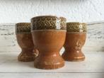 Set van 3 antieke houten eierdoppen eierdopjes, Antiek en Kunst, Ophalen of Verzenden