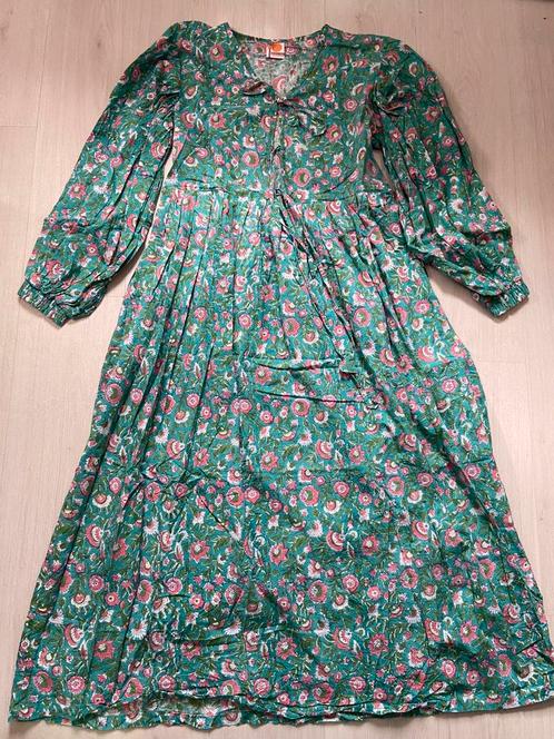 mintgroene met roze bloemen JOYA’S VIDA jurk met lange mouw, Kleding | Dames, Jurken, Zo goed als nieuw, Maat 46/48 (XL) of groter