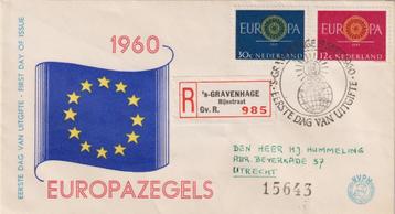 Nederland 1960 E45 EUROPA vlag Aant. 's-GRAVENHAGE beschikbaar voor biedingen
