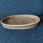 Rieten Dienblad - Ovaal, Gebruikt, Schaal, Ophalen of Verzenden, Riet