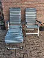 2 Crespo campingstoelen met voetenbankje Zeer mooi, Caravans en Kamperen, Ophalen, Zo goed als nieuw, Campingstoel