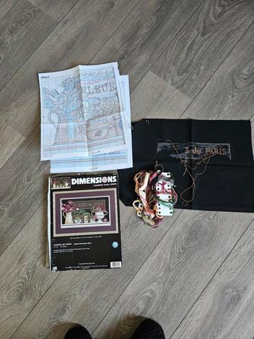 Borduurpakket dimensions fleur de paris  beschikbaar voor biedingen