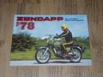 Zundapp Folder D 1978 Das atratktive Motorrad - Programm NOS, Fietsen en Brommers, Verzenden, Nieuw