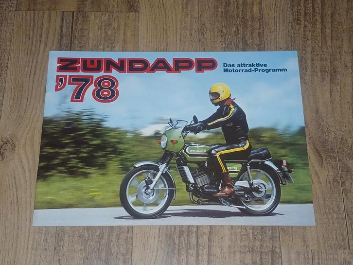 Zundapp Folder D 1978 Das atratktive Motorrad - Programm NOS, Fietsen en Brommers, Handleidingen en Instructieboekjes, Nieuw, Verzenden