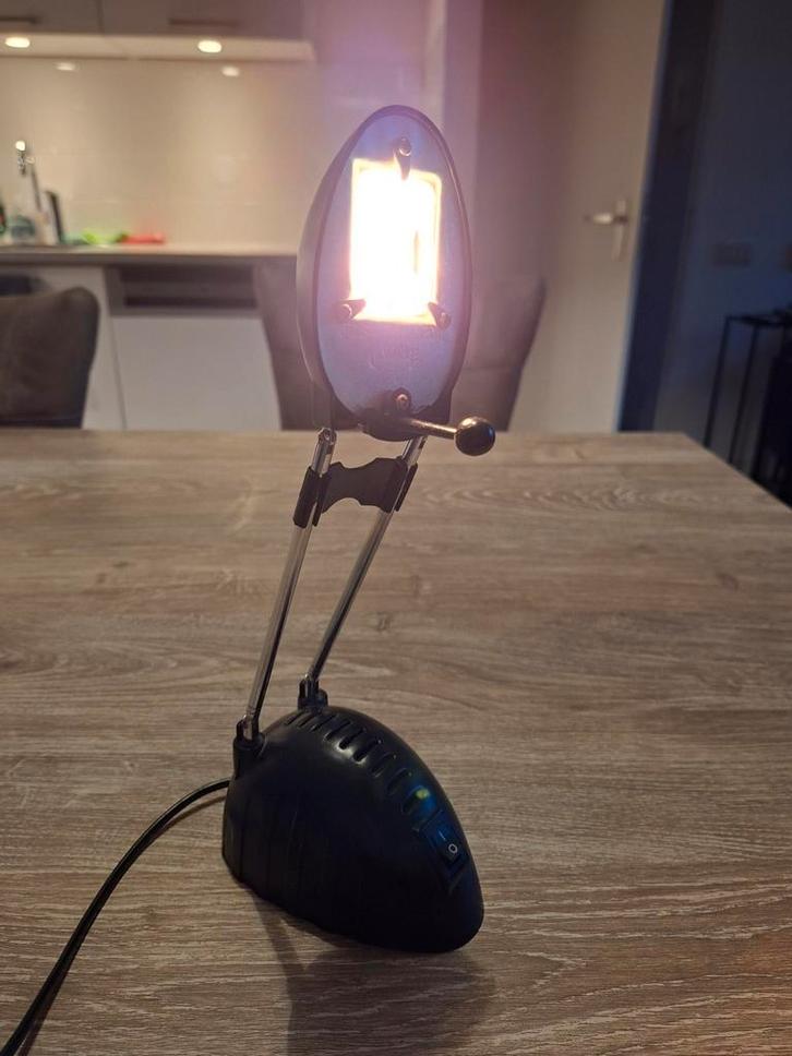 Bureaulamp Zwart - In hoogte verstelbaar, Huis en Inrichting, Lampen | Tafellampen, Zo goed als nieuw, Minder dan 50 cm, Kunststof