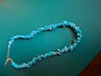 Halssnoer met turquoise, Sieraden, Tassen en Uiterlijk, Enkelbandjes en Enkelkettinkjes, Ophalen of Verzenden, Zo goed als nieuw