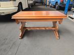 Eiken Salontafel ingelegd, snijwerk. Lxbxh 100x50x55 cm, Ophalen
