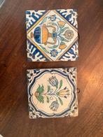 Twee antieke tegels, Ophalen of Verzenden