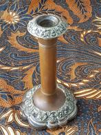 Mooie antieke Engelse kandelaar van koper en tin 19,5 cm., Ophalen of Verzenden, Koper of Brons