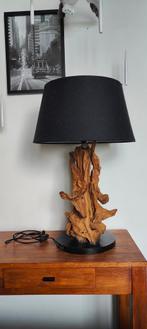 Houten tafellamp, Ophalen, Zo goed als nieuw, Hout, 50 tot 75 cm