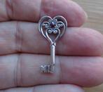 zilveren sleutel hanger Franklin Mint [232], Verzenden, Zo goed als nieuw, Met edelsteen, Zilver