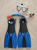 Snorkelset met zwemvliezen. Schoenmaat 38-41, Watersport en Boten, Ophalen of Verzenden, Zo goed als nieuw, Snorkelset