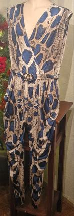 Dames jumpsuit maat M slangenprint, Maat 38/40 (M), Blauw, Ophalen of Verzenden, Onbekend