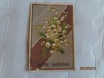 oude ansichtkaart boeket bloemen hartelijk gefeliciteerd, Ophalen of Verzenden, Voor 1920, Gelopen