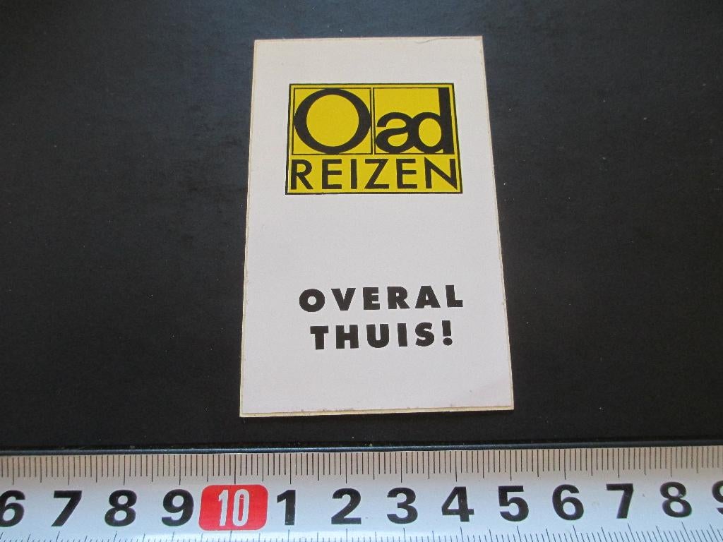 sticker OAD reizen overal thuis *, Verzamelen, Ophalen, Zo goed als nieuw