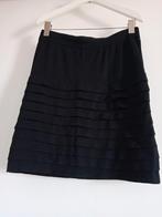 Mt44 Superleuke zwarte rok met laagjes rondom viscose kerst, Zwart, Maat 42/44 (L), Ophalen of Verzenden, Zo goed als nieuw