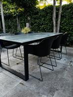 6 zwarte tuinstoelen Sandved, Tuin en Terras, Ophalen, Zo goed als nieuw, Kunststof
