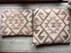 2 Kelim kussens, neutrale beige, creme kleur, nieuwstaat, Ophalen of Verzenden, Nieuw, Beige, Vierkant