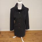 PIA JESSEN - Mooie wollen/cashmere winterjas, zwart, 42., Pia Jessen, Zwart, Maat 42/44 (L), Ophalen of Verzenden