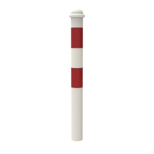 straatwerk afzetpalen, TOTALE LENGTE 102 CM, WIT/ROOD, Tuin en Terras, Tuinhekken en Hekwerk, Nieuw, Overige typen, IJzer, Ophalen of Verzenden