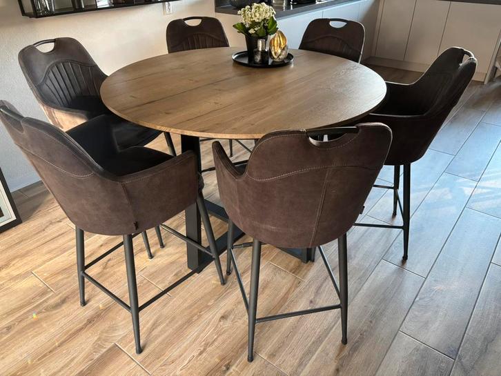 Hoge tafel met krukken en salontafel set, Huis en Inrichting, Tafels | Eettafels, Zo goed als nieuw, 100 tot 150 cm, 50 tot 100 cm