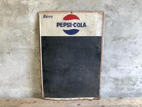Vintage metalen reclamebord | krijtbord Pepsi-Cola Frankrijk, Verzamelen, Merken en Reclamevoorwerpen, Gebruikt, Reclamebord, Ophalen of Verzenden