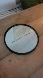 Als nieuw! Ronde spiegel, zwarte rand. 30cm, Huis en Inrichting, Woonaccessoires | Spiegels, Minder dan 50 cm, Rond, Ophalen of Verzenden