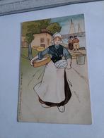 BOERIN. OP PAD MET SCHALEN (VIS), Ophalen of Verzenden, Voor 1920, Sterren en Beroemdheden