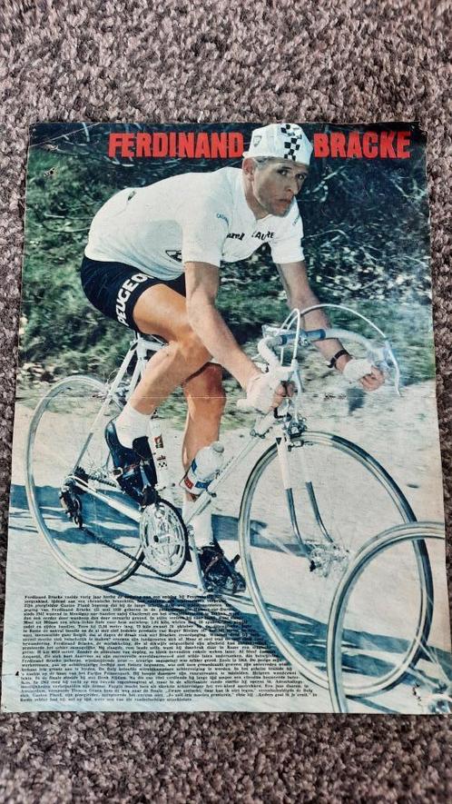 Wielerposter Ferdinand Bracke, Verzamelen, Sportartikelen en Voetbal, Gebruikt, Poster, Plaatje of Sticker, Overige sporten, Verzenden