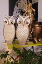 Mooie decoratieve uilen beelden, Ophalen of Verzenden, Zo goed als nieuw, Hout, Dierenbeeld