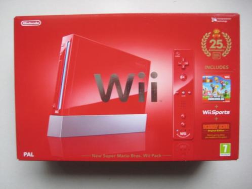 Nintendo Wii Mario Anniversary edition console *NIEUW*, Spelcomputers en Games, Spelcomputers | Nintendo Wii, Nieuw, Met 1 controller