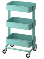 Ikea Raskog Trolley Roltafel turquise, Huis en Inrichting, Ophalen, 50 tot 100 cm, Zo goed als nieuw, Minder dan 100 cm