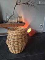 Rotan mand met deksel, Ophalen, Gebruikt, Mand, Rond