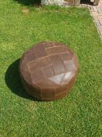leer poef, Ophalen, Minder dan 50 cm, Gebruikt, Rond