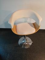 Leren kruk, Huis en Inrichting, Barkrukken, 1 kruk, Ophalen of Verzenden, Leer, 60 tot 90 cm