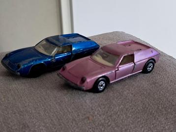 2x Lesney Matchbox Superfast Lotus Europa bespeeld redelijk  beschikbaar voor biedingen
