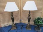 2 Tafellampen(bronskl),v.a 30,00e, Gebruikt, Ophalen of Verzenden, Metaal, Minder dan 50 cm
